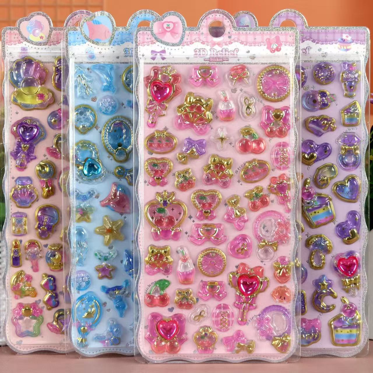 Japanese Kids Lifestyle - 8pcs Japanese Style 3D Crystal Epoxy
