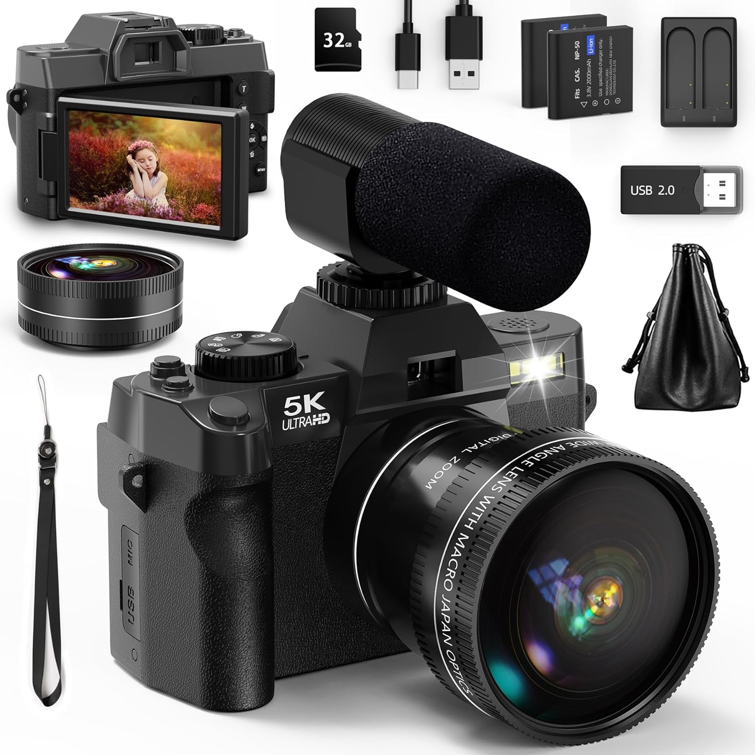 NBD 5K&48MP Digital Camera wit - Japanese Lifestyle Vlog reseña y precio