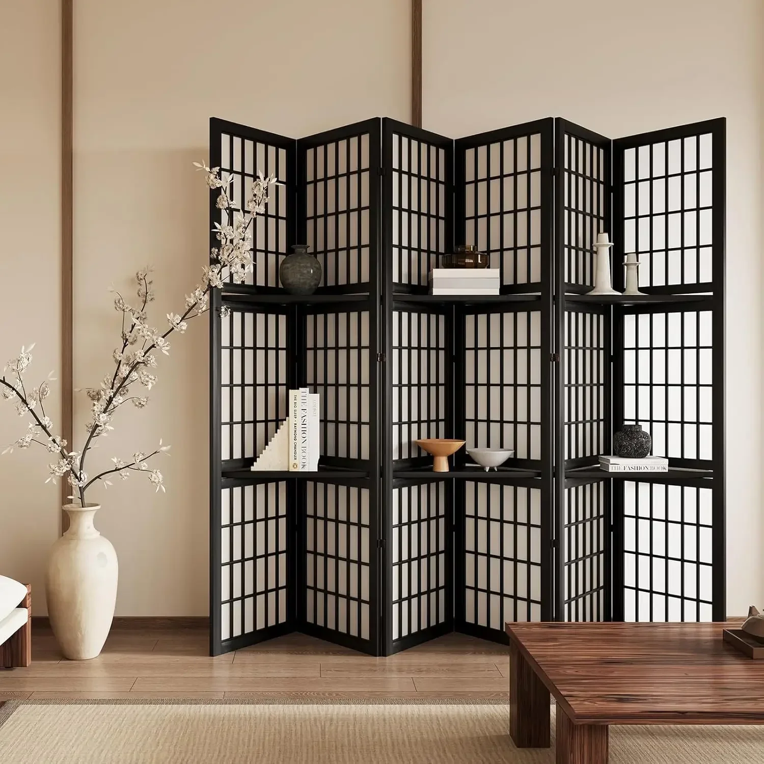 6 Panel 5.6ft Folding Portable - Shoji Screen Divider reseña y precio