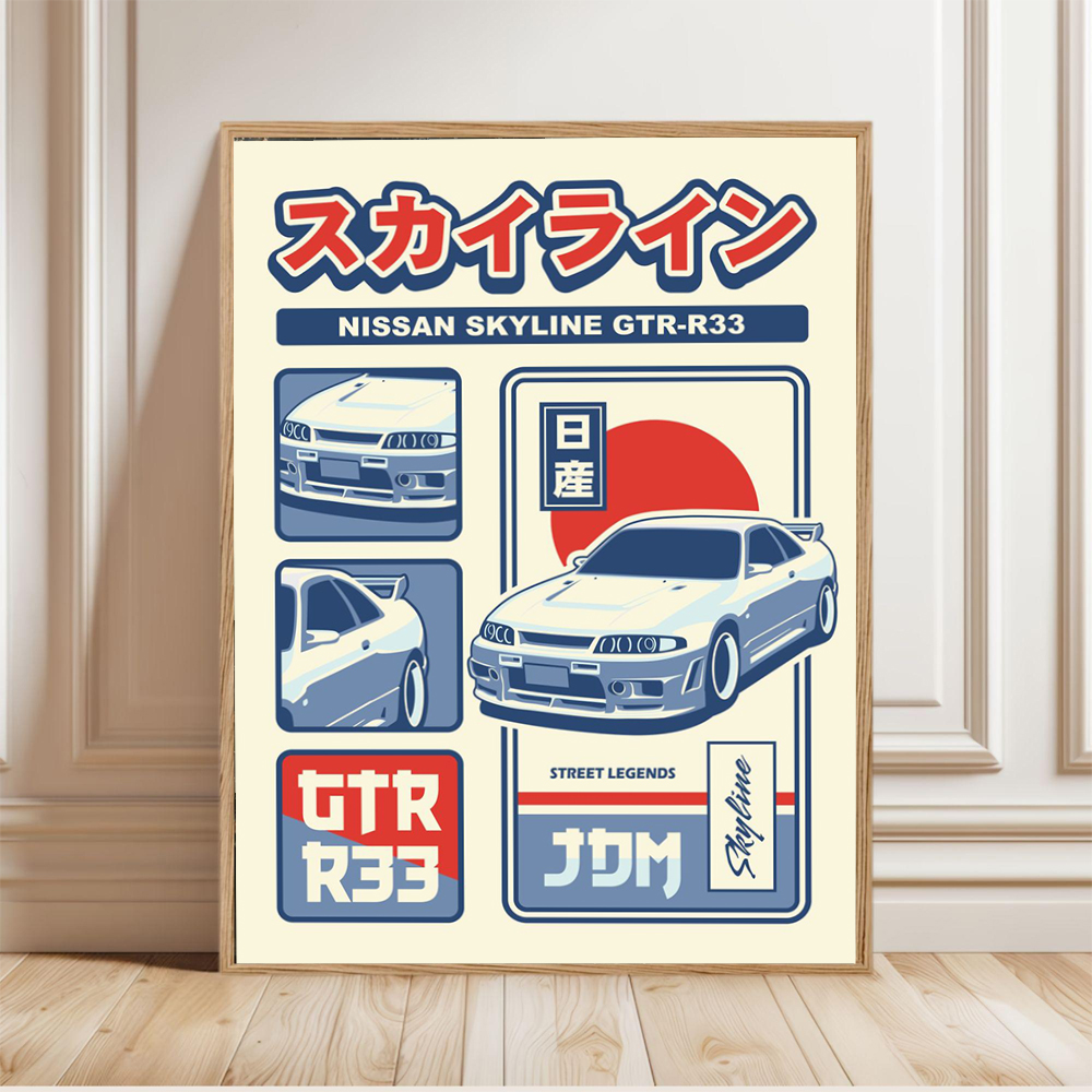 Retro Japanese Car Posters Spo - Japanese Minimalism Lifestyle reseña y precio