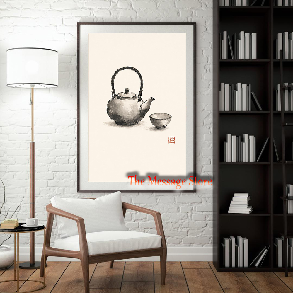 Japanese Teapot Art Minimalist - Japanese Lifestyle And Traditions reseña y precio