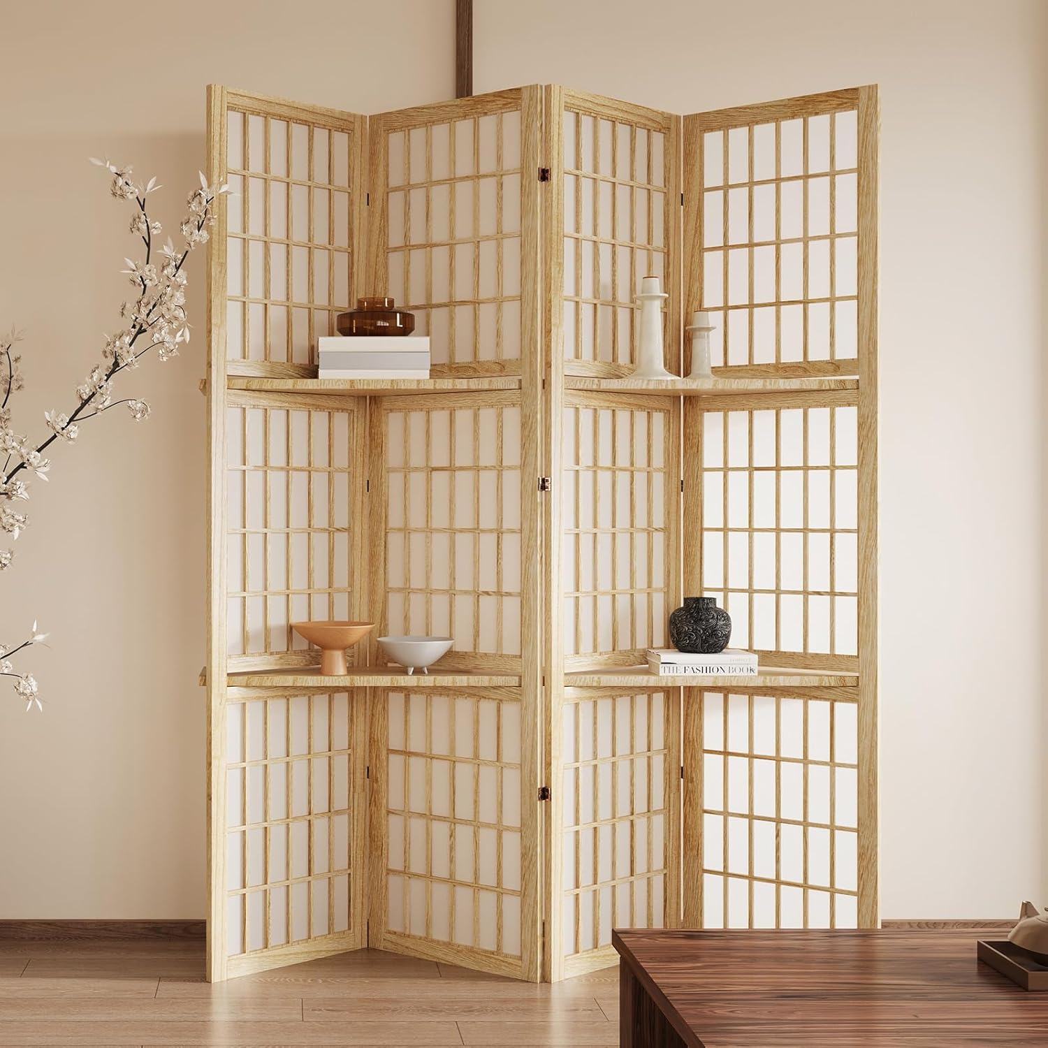 5.6FT Room Divider and Folding - Shoji Screen Divider reseña y precio