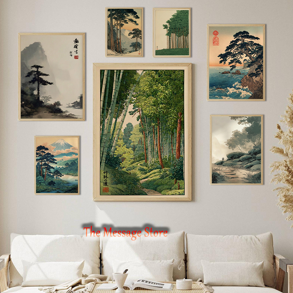 Vintage Japanese Forest Pine T - Japanese Lifestyle And Traditions reseña y precio