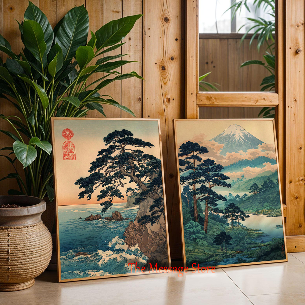 Vintage Japanese Forest Pine T - Japanese Lifestyle And Traditions reseña y precio
