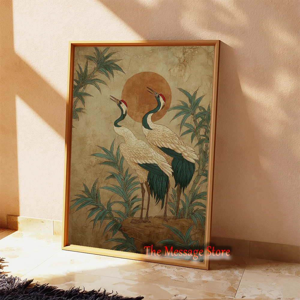Traditional Nature Crane Birds - Japanese Lifestyle And Traditions reseña y precio