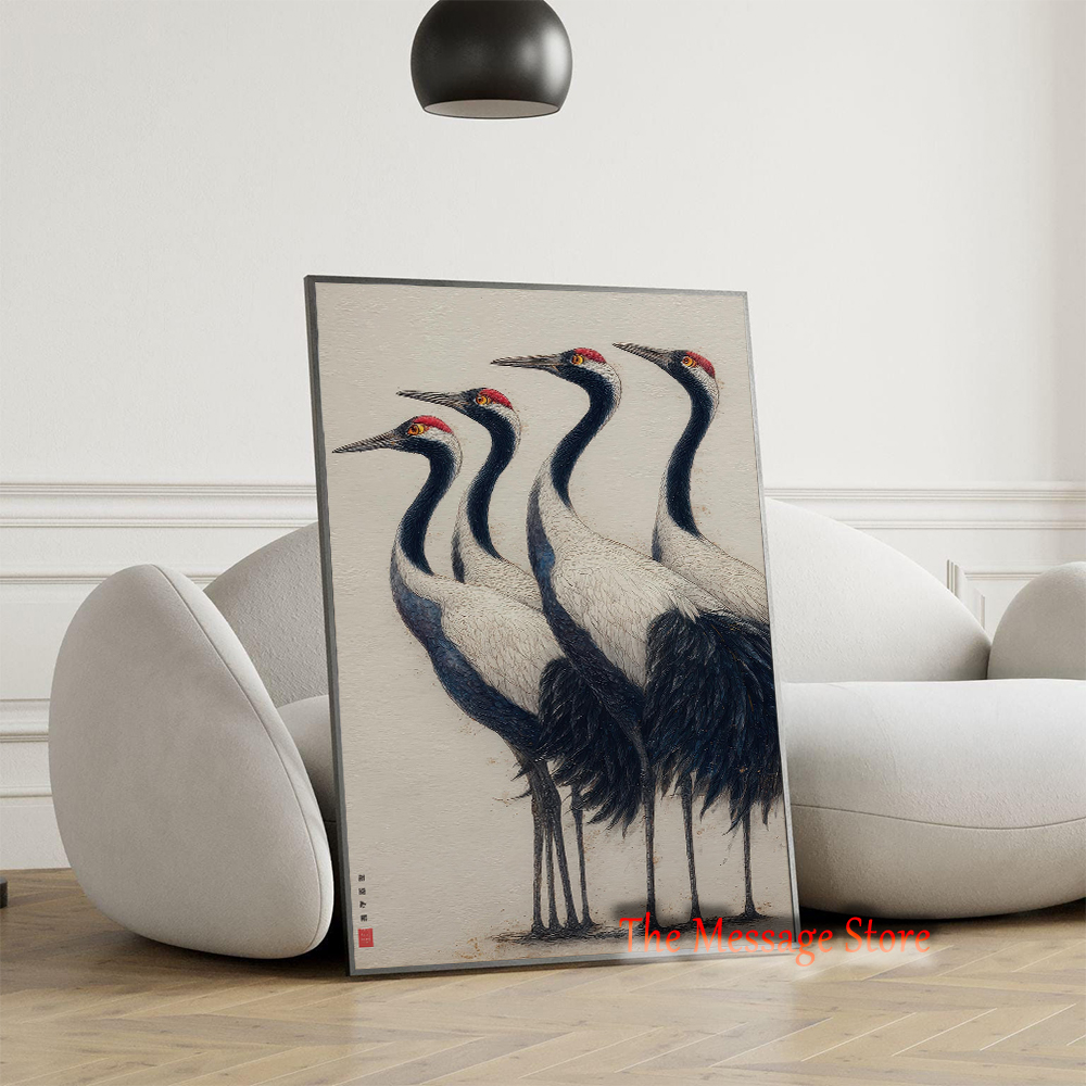Traditional Nature Crane Birds - Japanese Lifestyle And Traditions reseña y precio