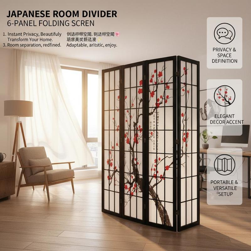 Japanese Shoji Screen 6 Panel  - Shoji Screen Divider reseña y precio