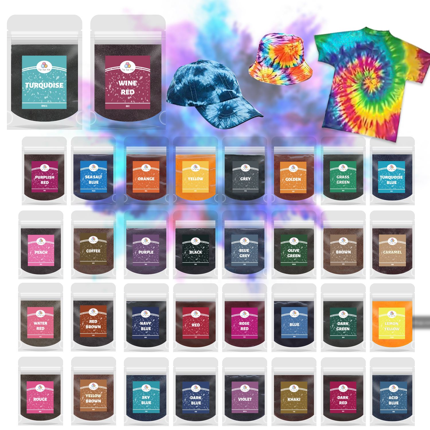 6 Color/Set 10g Fabric Tie Dye - Indigo Dye Kit reseña y precio